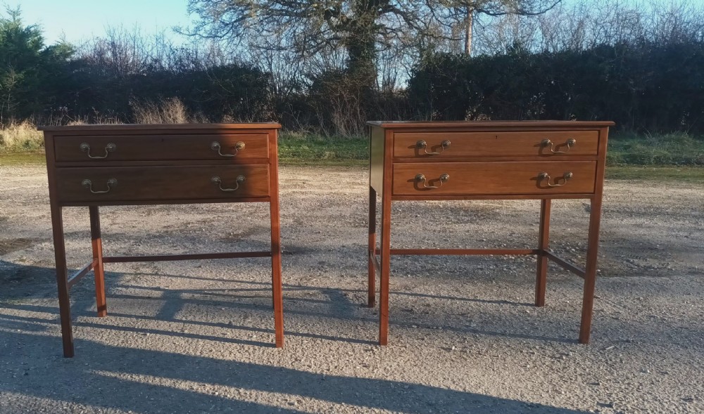 Pair of mahogany bedside chests  View III
