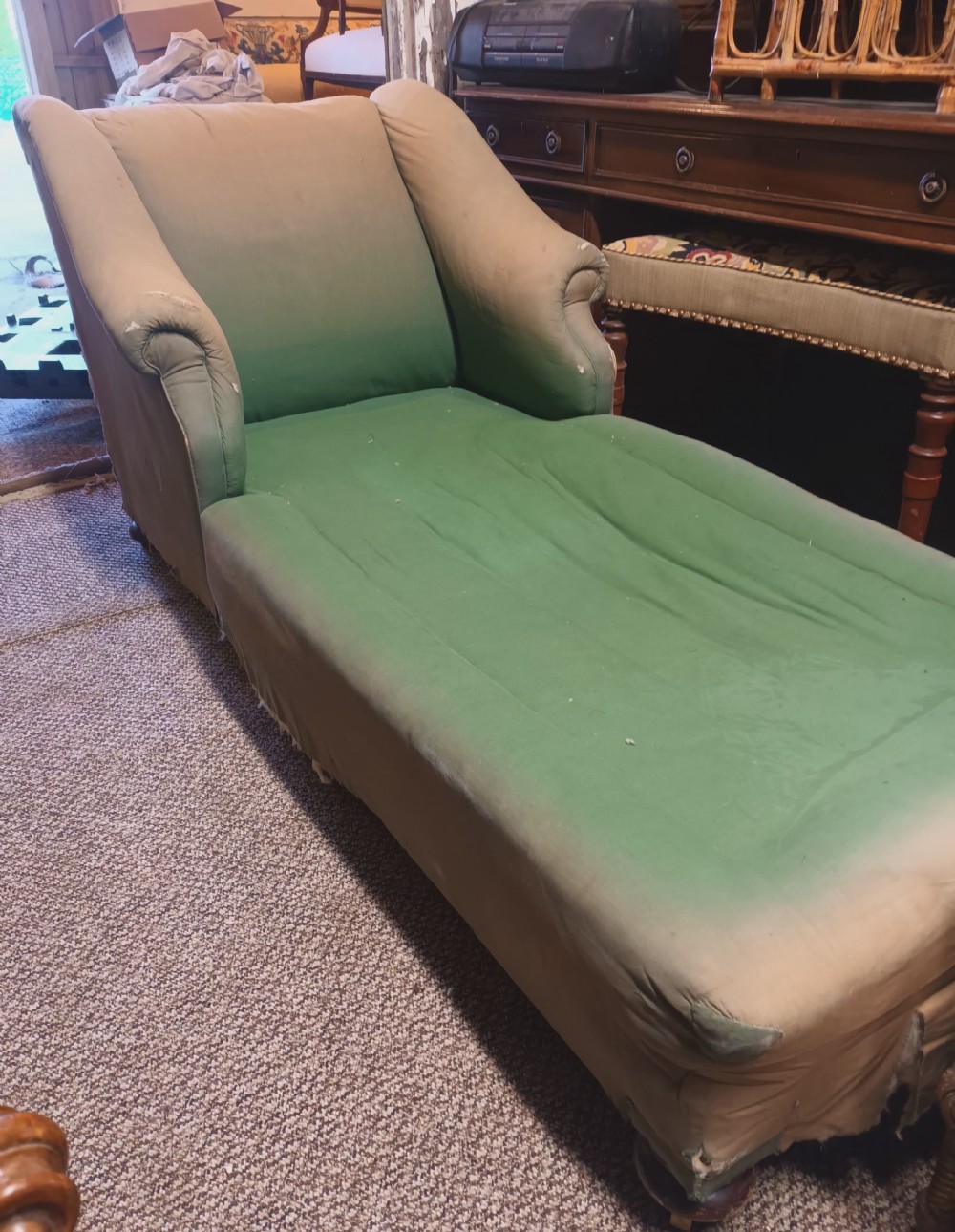 Large Country house upholstered daybed. View XIV