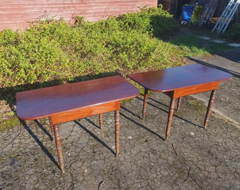 Pair of Regency mahogany hall side tables. View VI