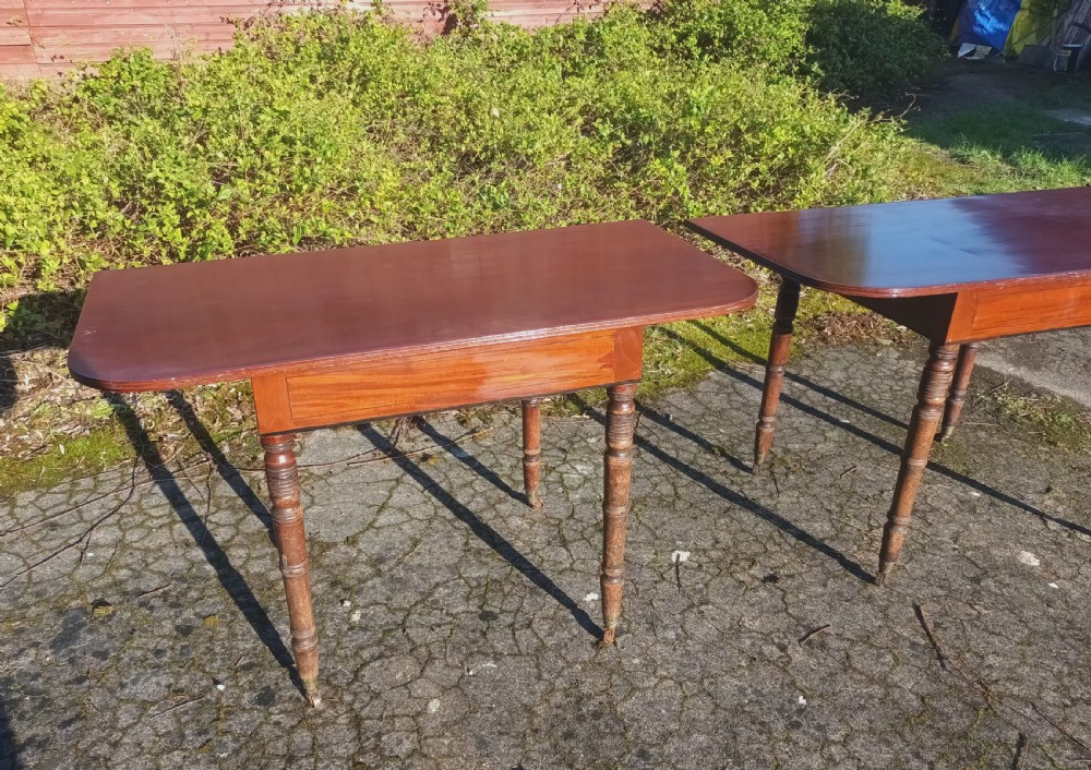 Pair of Regency mahogany hall side tables. View XII
