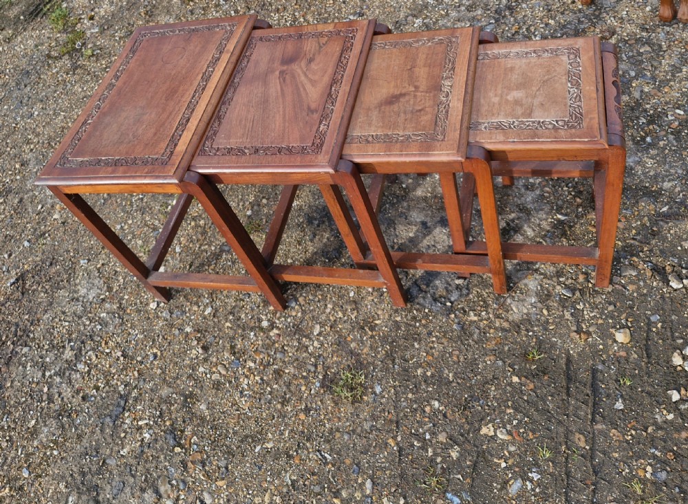 Nest of 4 Anglo Indian occasional tables. View II