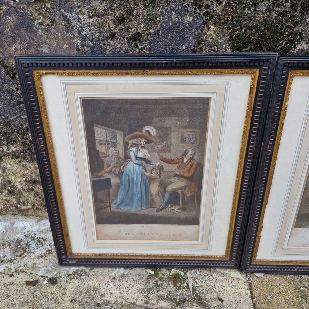 Set of 6 19th century engravings from the series The Crown.  View V
