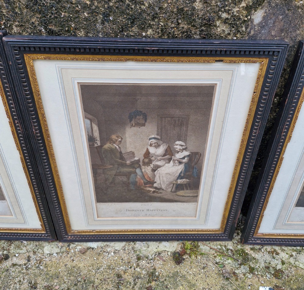 Set of 6 19th century engravings from the series The Crown.  View VIII