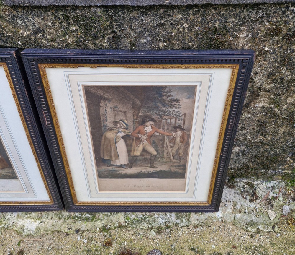 Set of 6 19th century engravings from the series The Crown.  View IX