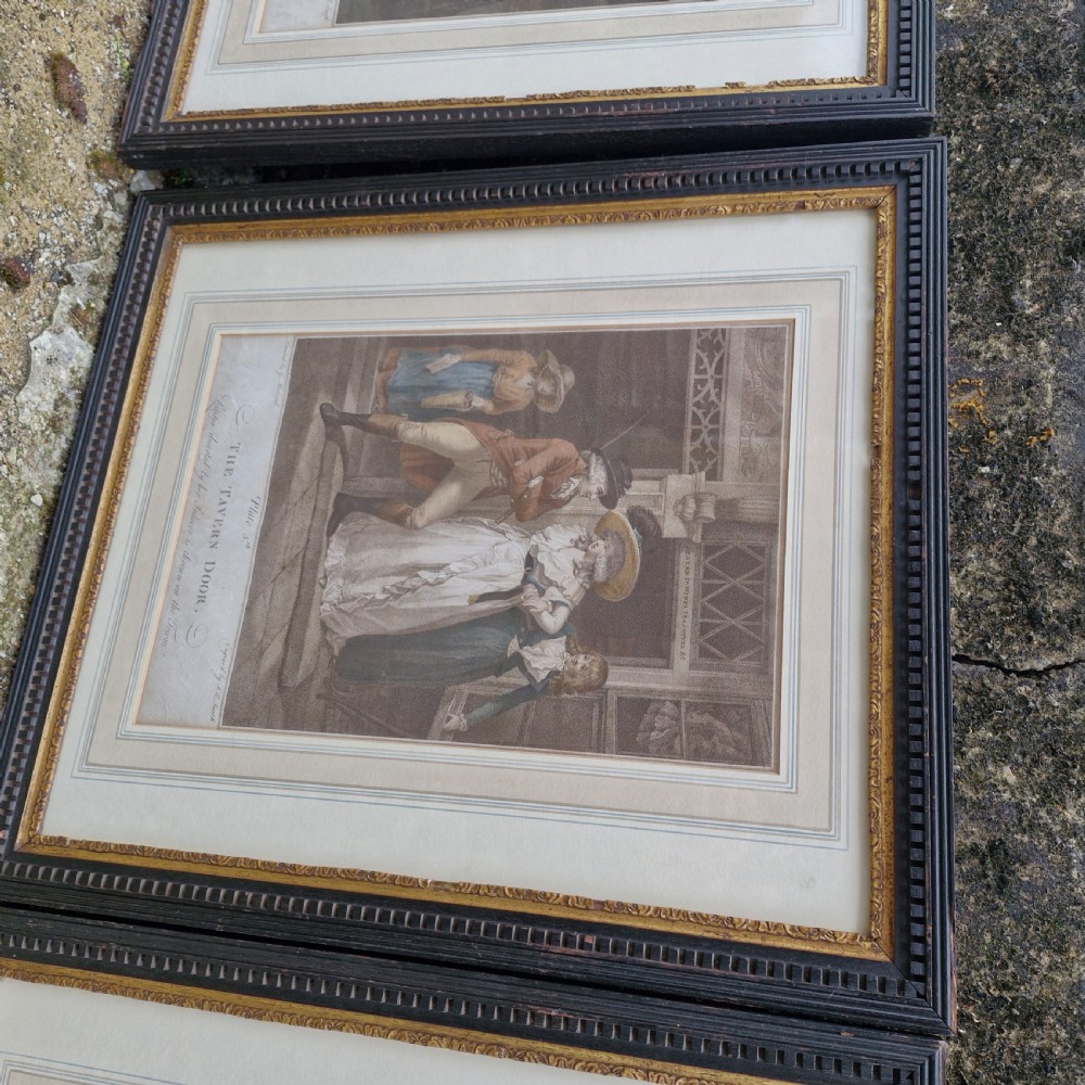 Set of 6 19th century engravings from the series The Crown.  View X