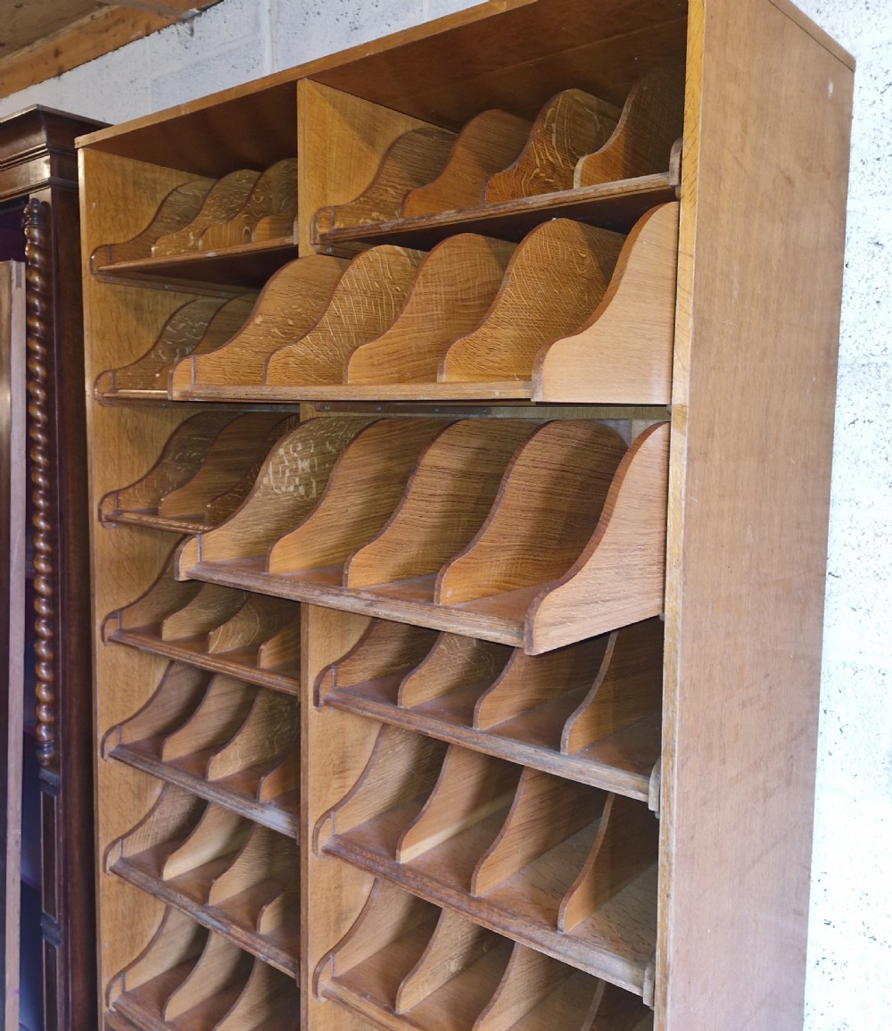 Oak shoe haberdashery shop cabinet.  View III