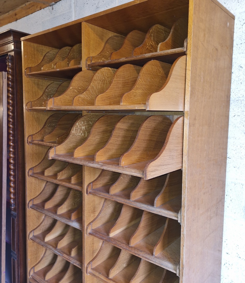 Oak shoe haberdashery shop cabinet.  View IX