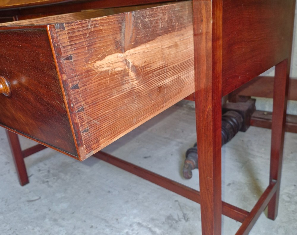 Elegant Regency mahogany 2 drawer side table. View IV