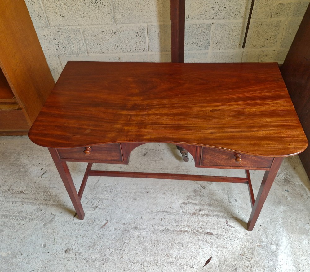 Elegant Regency mahogany 2 drawer side table. View V