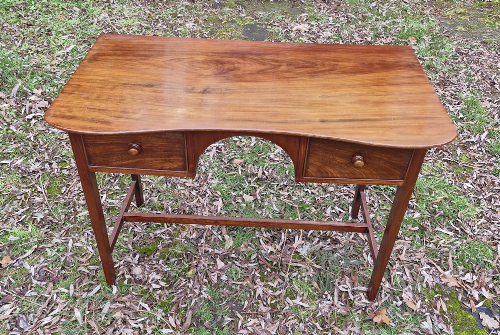 Elegant Regency mahogany 2 drawer side table. View VIII