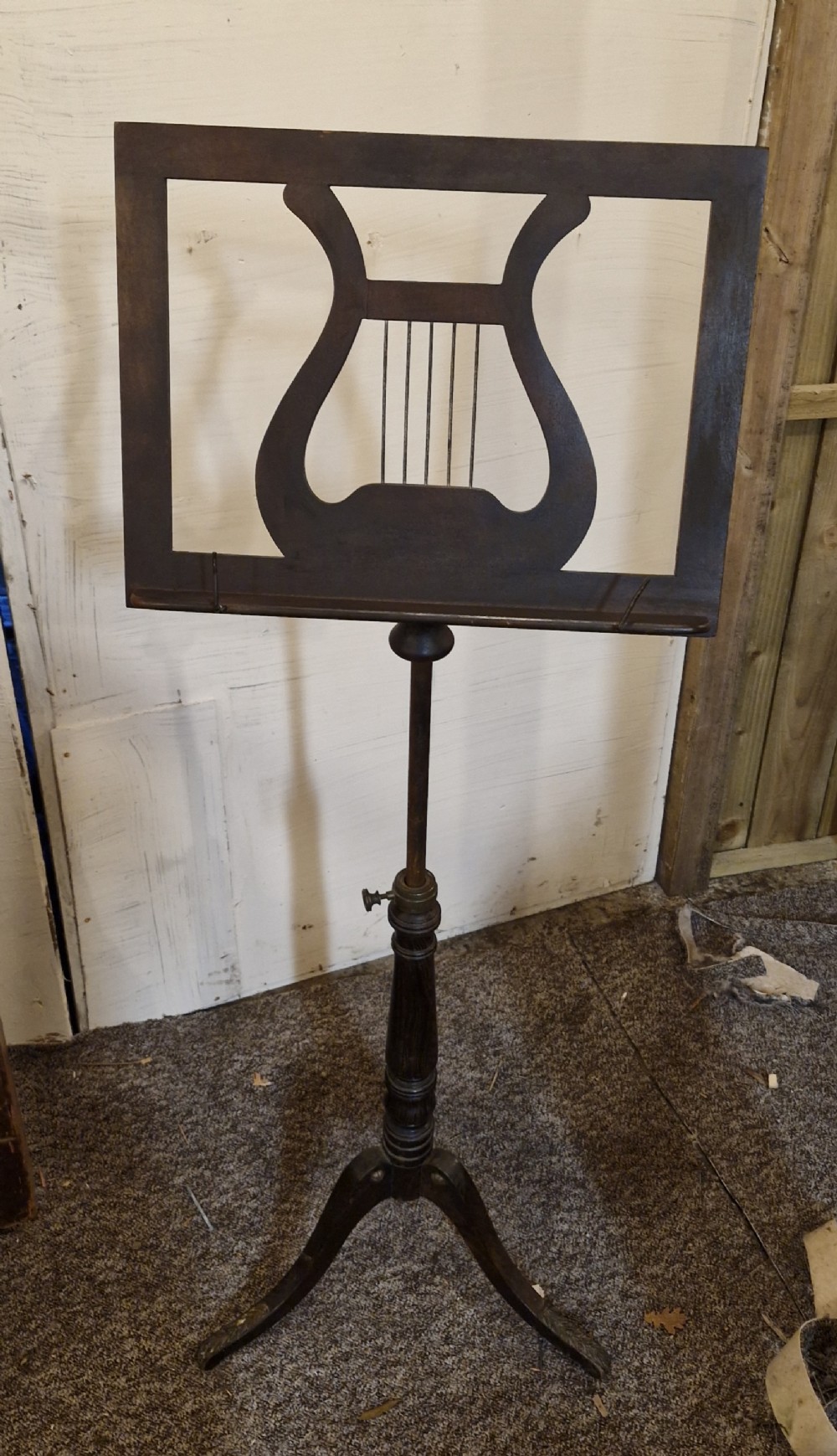 Adjustable music stand.