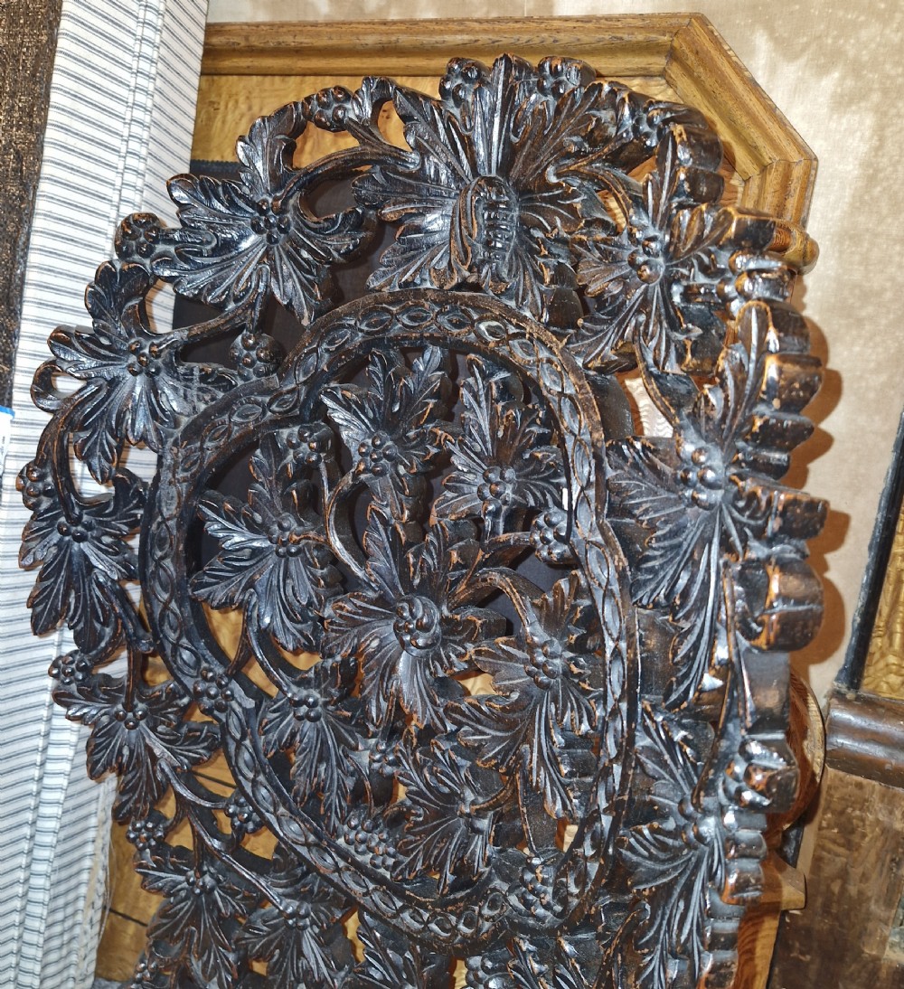 Carved Anglo Indian Low Chair  View X