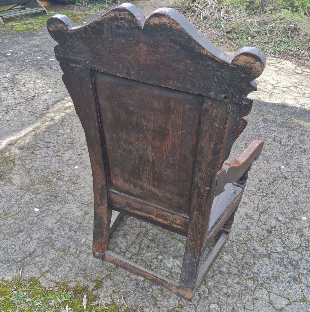 Large 17th century oak Wainscot armchair  View IV