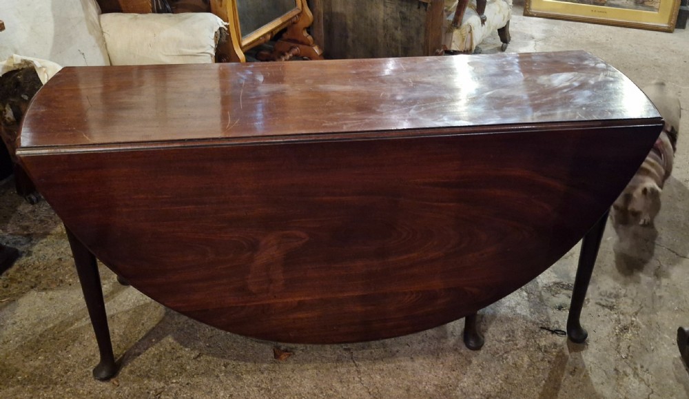 Large Georgian 8 seater mahogany gate leg dining table View VIII