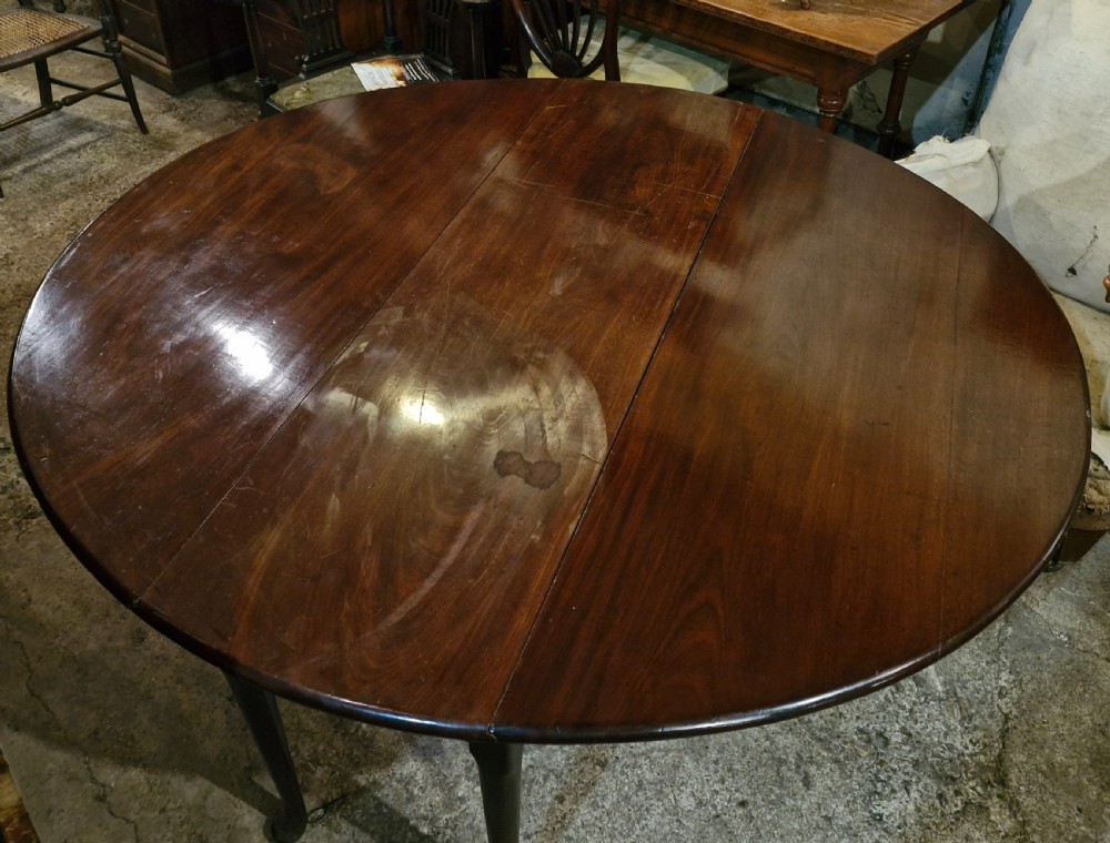 Large Georgian 8 seater mahogany gate leg dining table View IX