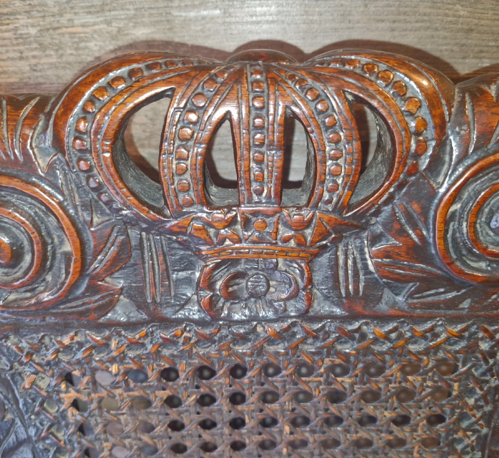 Good pair of antique carved Caroleon style armchairs  View II