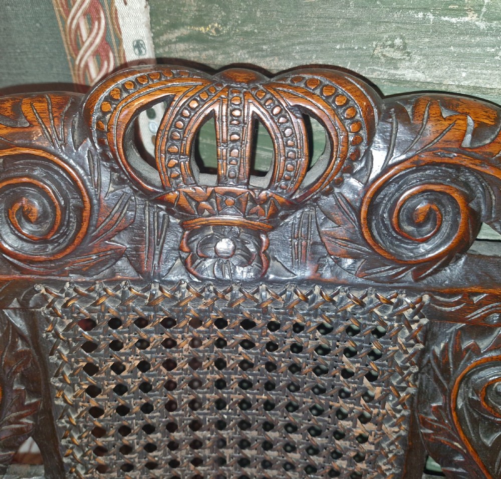 Good pair of antique carved Caroleon style armchairs  View III