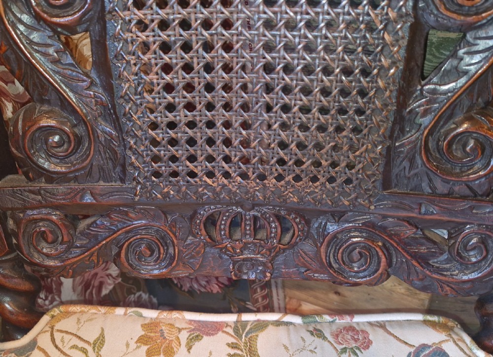 Good pair of antique carved Caroleon style armchairs  View IV
