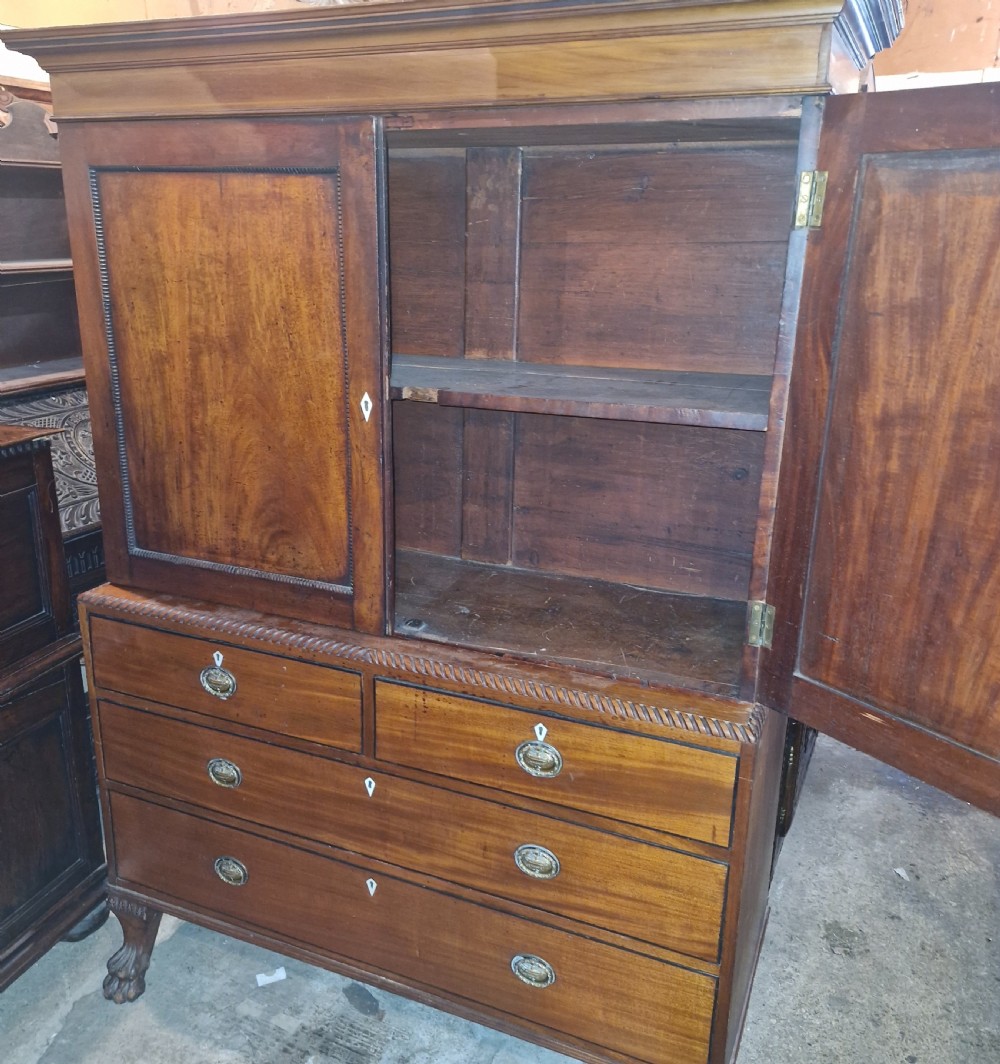 Early 19th century American 2 part cupboard.  View III