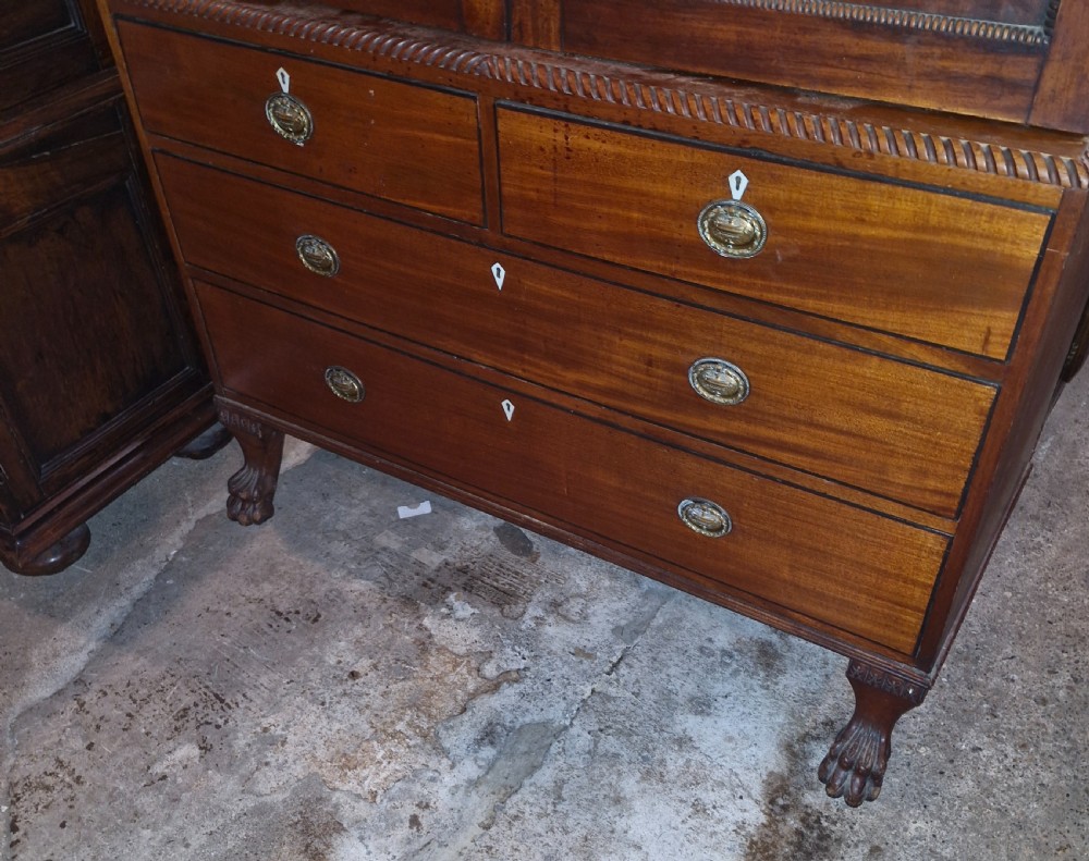 Early 19th century American 2 part cupboard.  View IV
