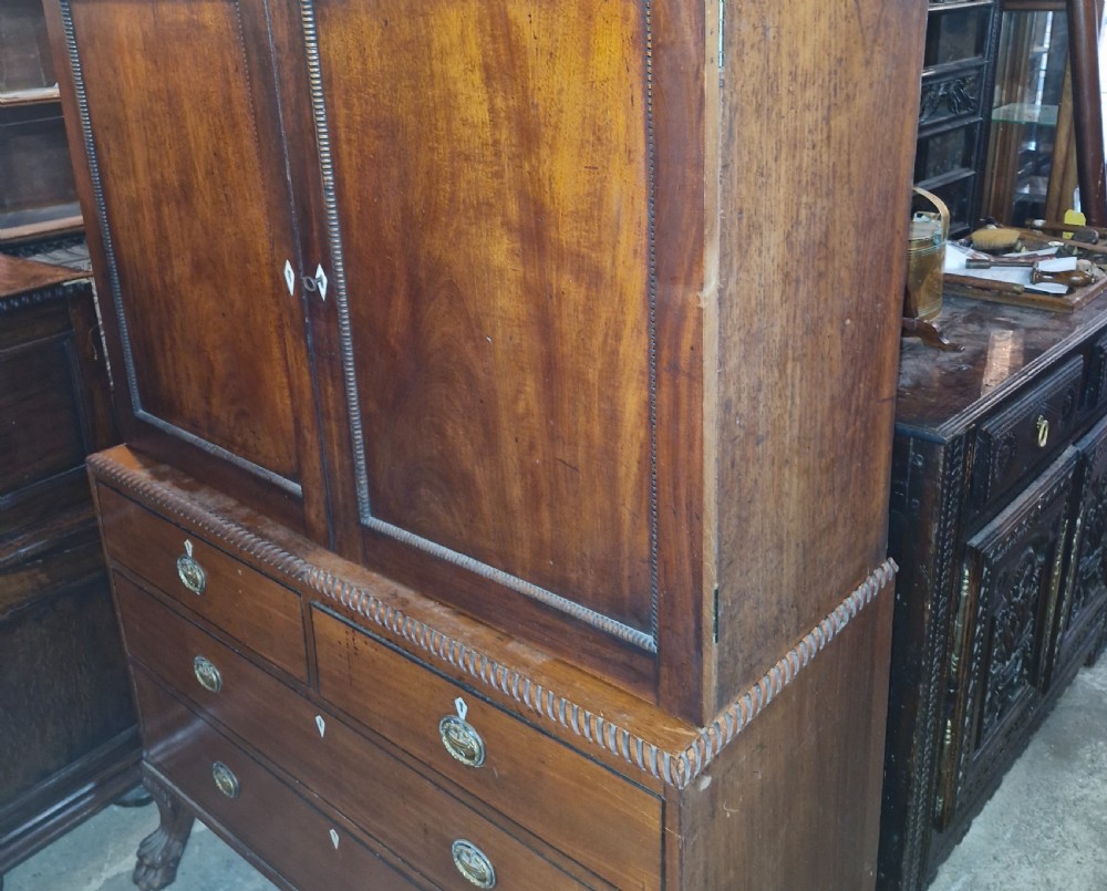 Early 19th century American 2 part cupboard.  View V