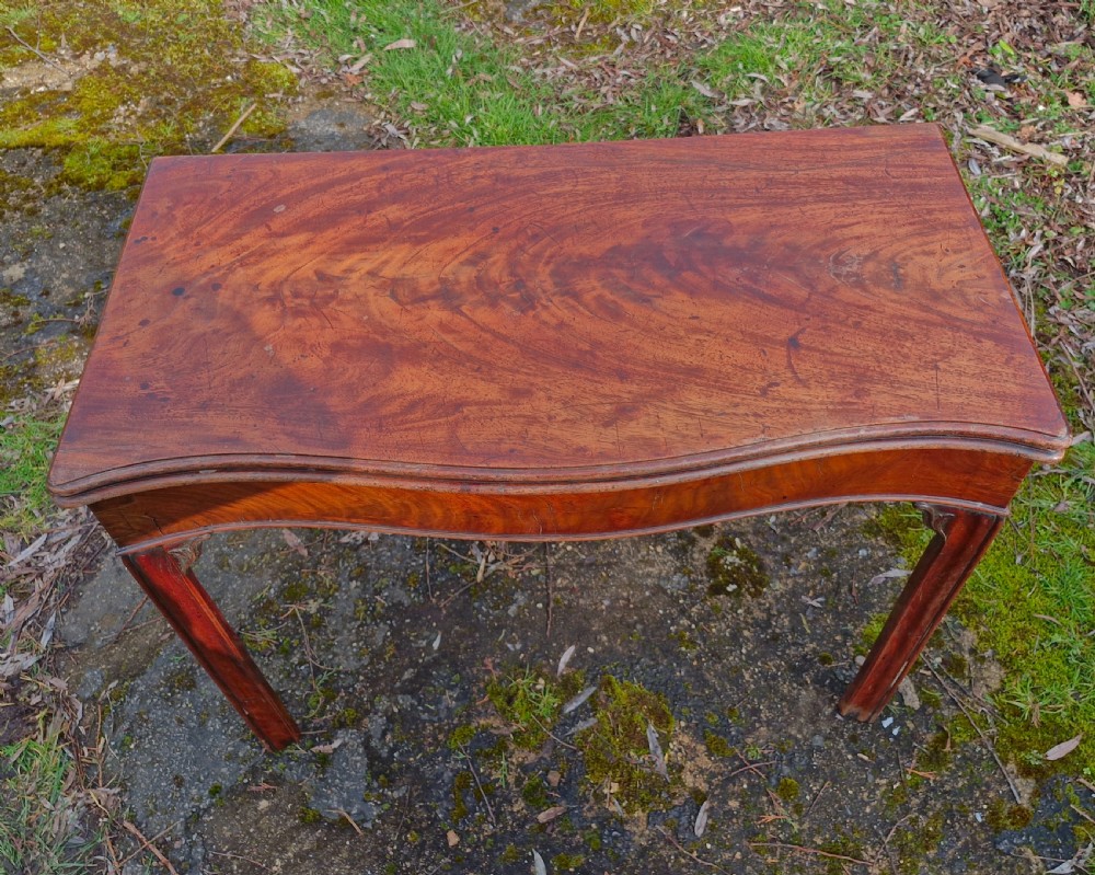 Georgian mahogany games table. View II