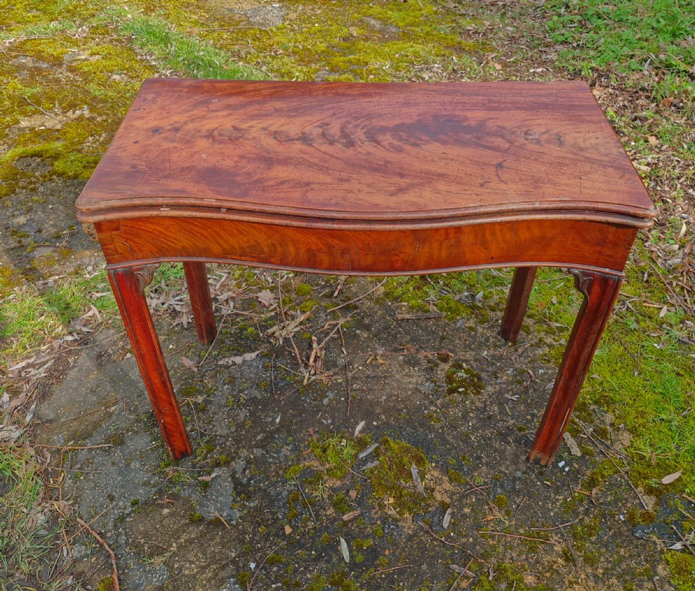 Georgian mahogany games table. View III