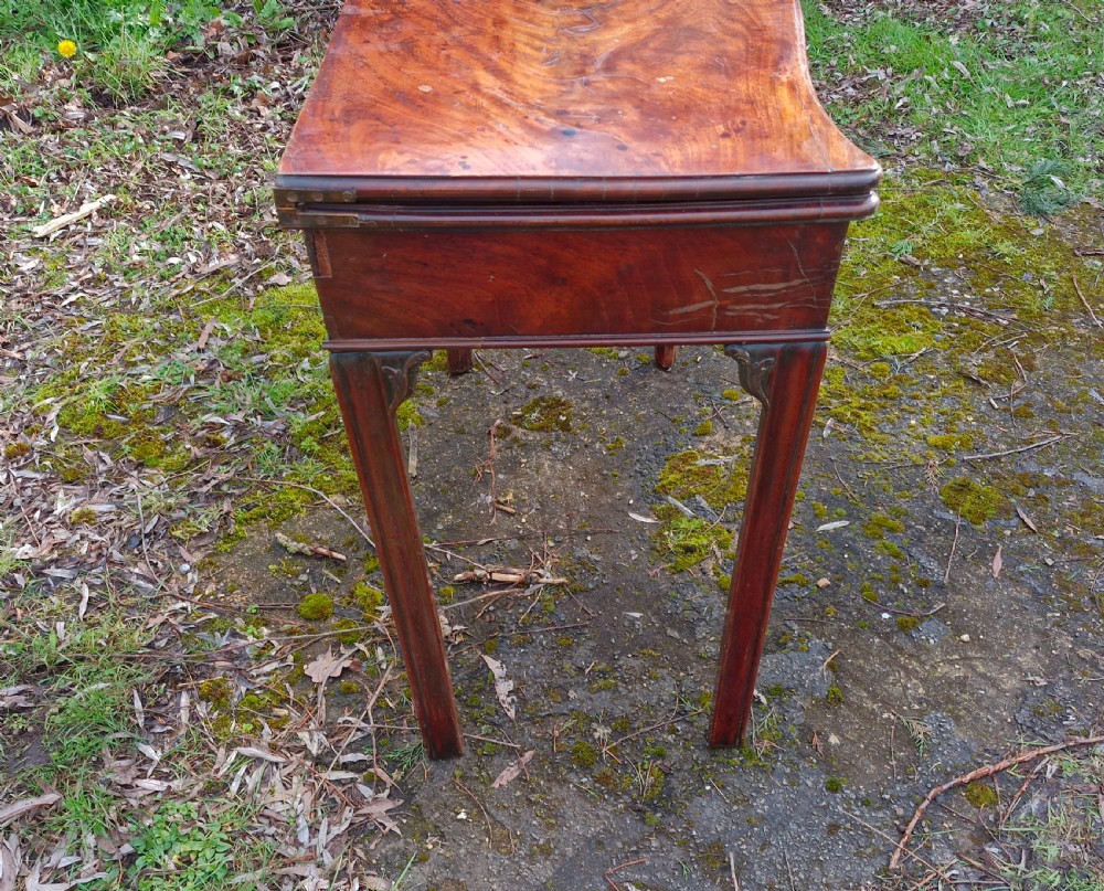 Georgian mahogany games table. View IV