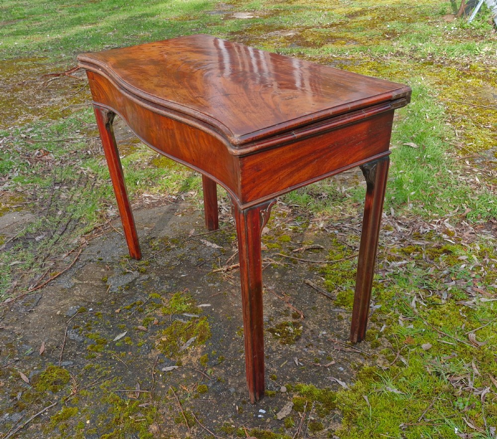 Georgian mahogany games table. View V