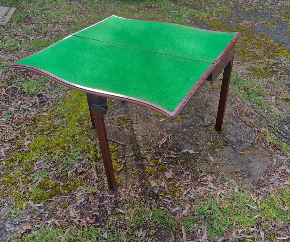 Georgian mahogany games table. View VIII