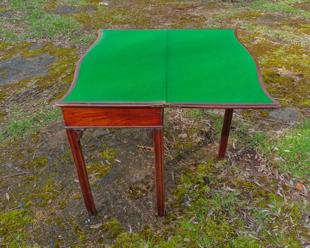 Georgian mahogany games table. View IX