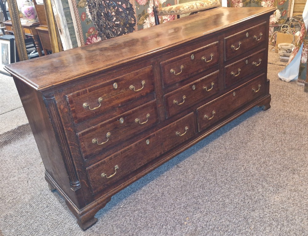 Late Georgian oak dresser base. View X