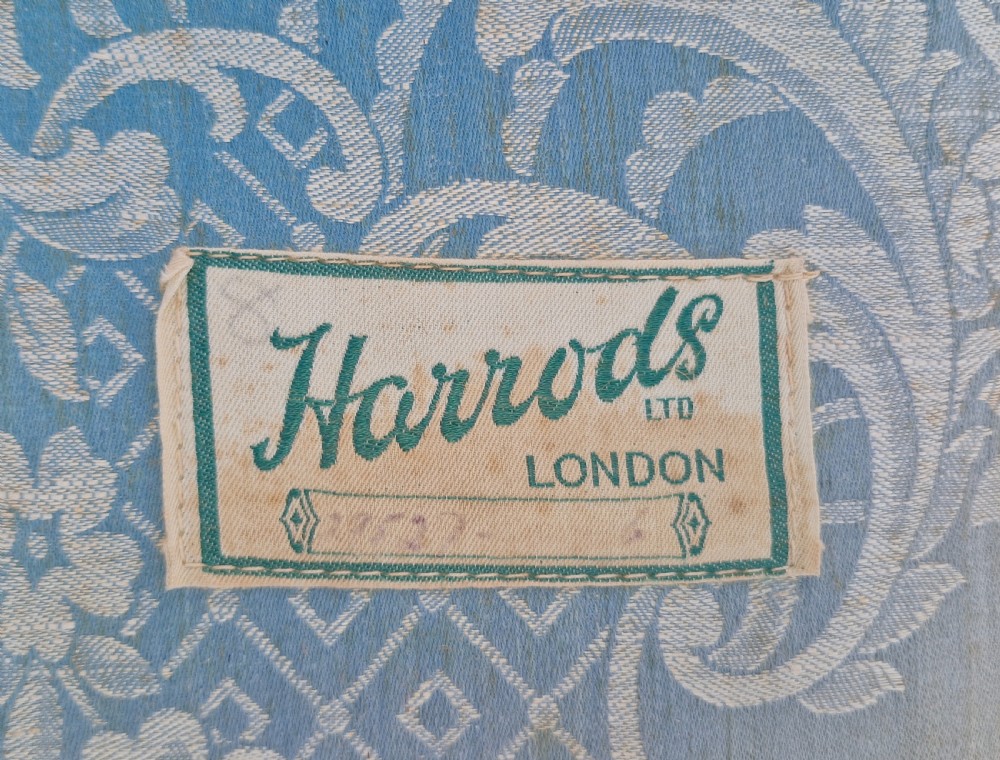 Pair of walnut single beds by Harrods of London  View IV