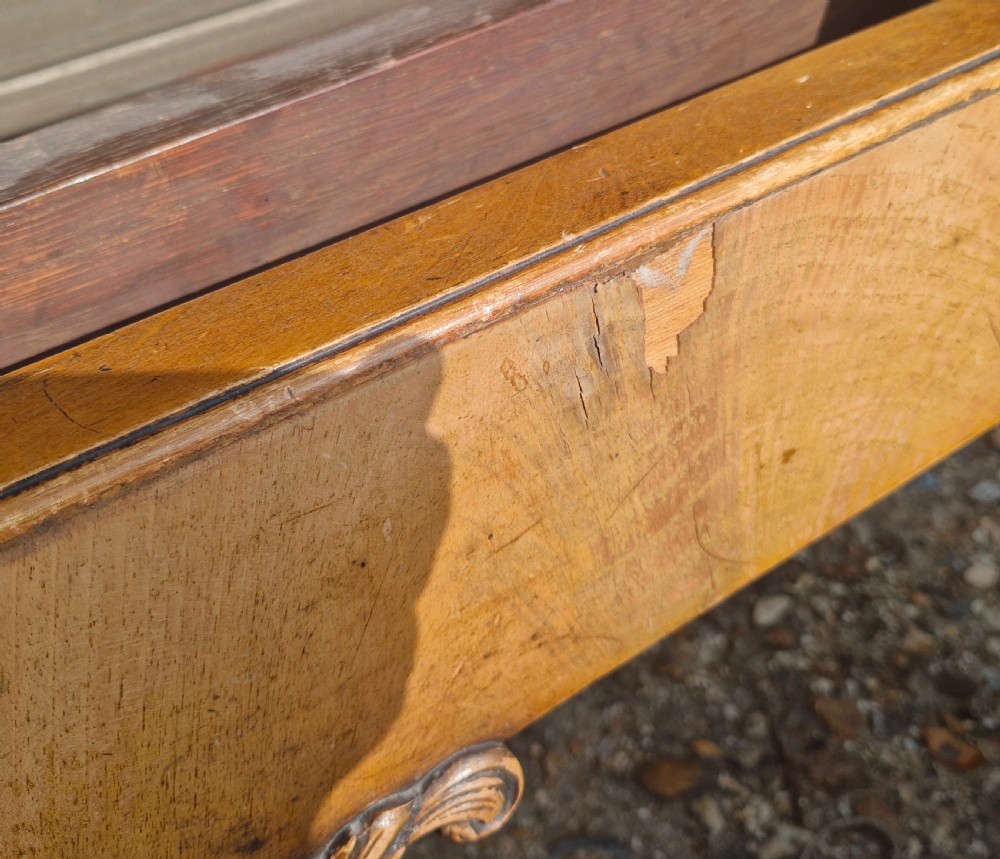 Pair of walnut single beds by Harrods of London  View XI
