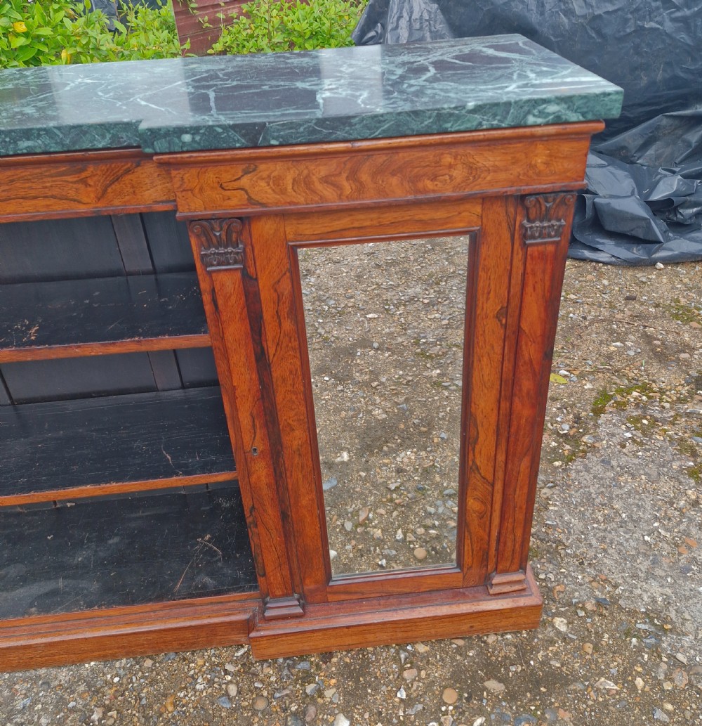 Regency rosewood marble top bookcase cabinet  View VII