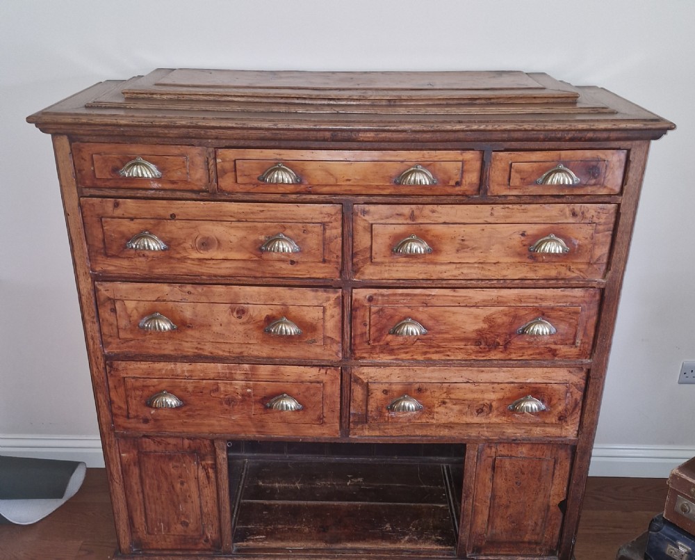 Unusual 19th century office cabinet chest.  View VII
