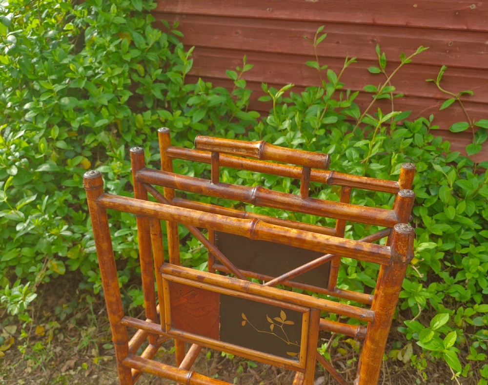Late Victorian bamboo magazine rack View III