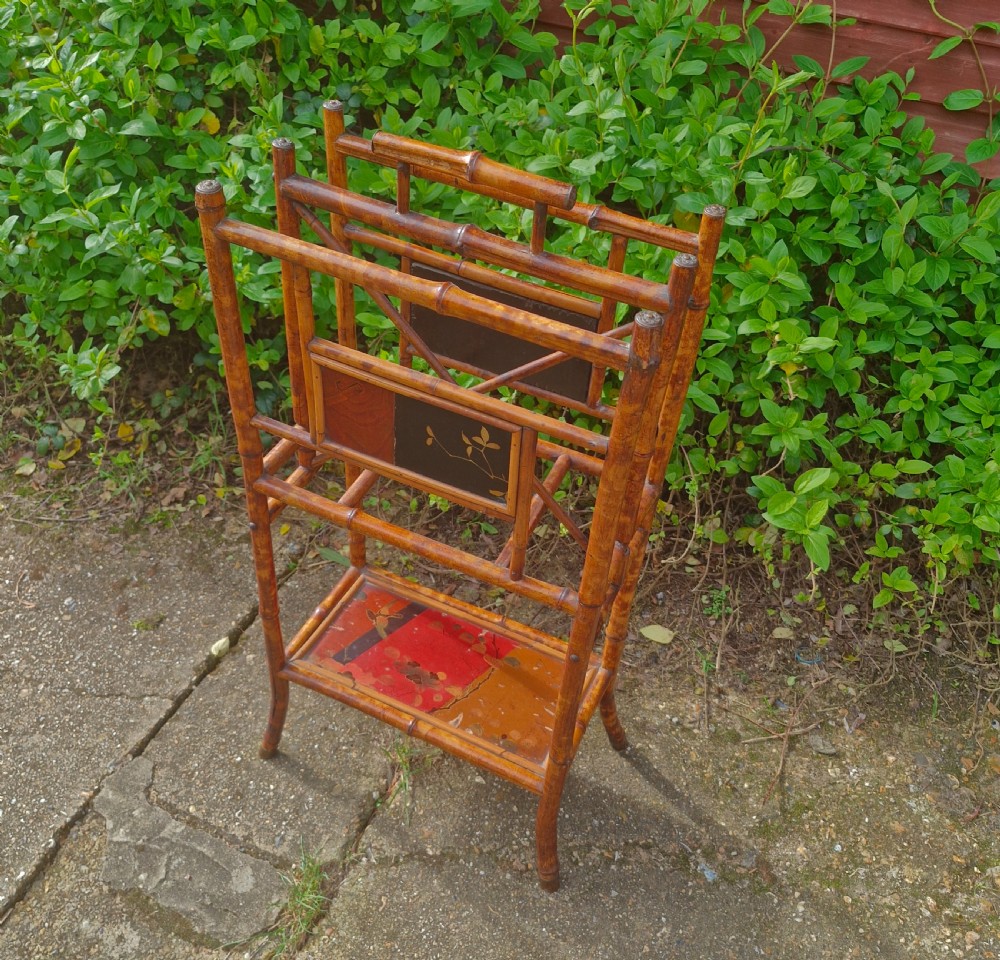 Late Victorian bamboo magazine rack View IV