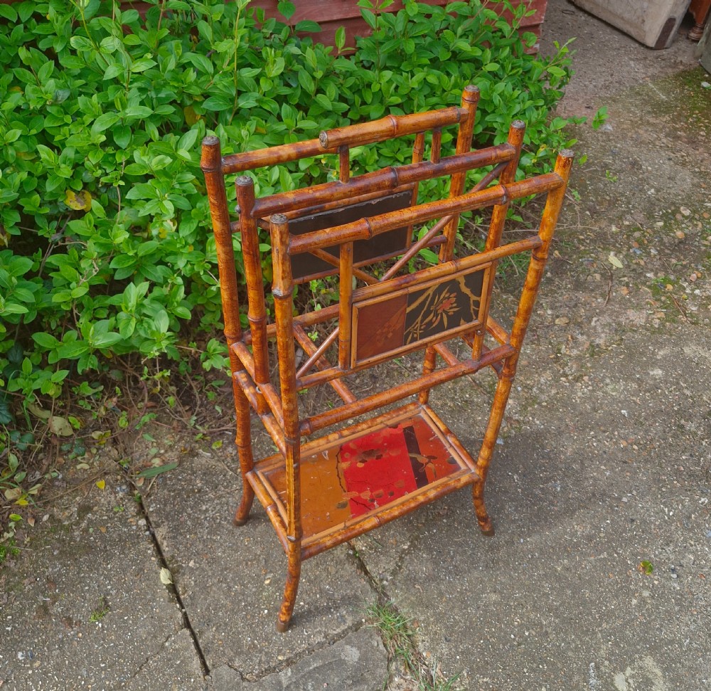 Late Victorian bamboo magazine rack View VI