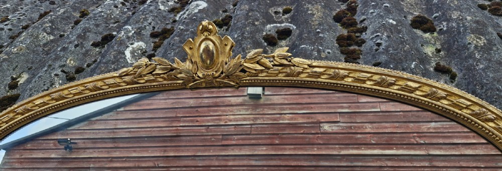 Large Gilt framed 19th century overmantel mirror.  View IV
