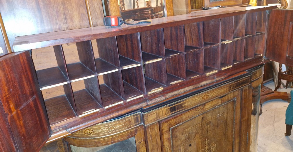 Early Victorian mahogany office cabinet, fitted interior.  View X