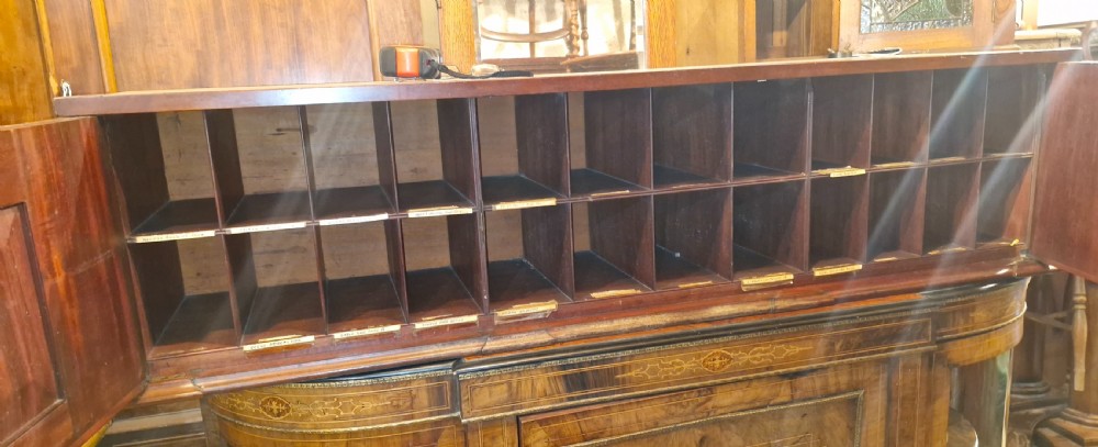 Early Victorian mahogany office cabinet, fitted interior.  View XI