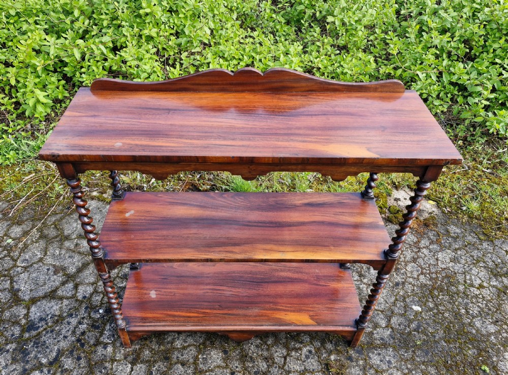 Early Victorian Goncalo Alves open bookcase.  View III