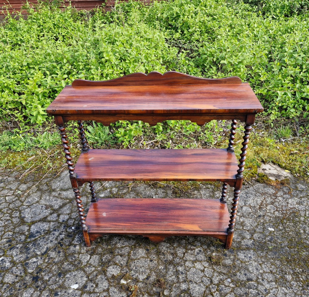 Early Victorian Goncalo Alves open bookcase.  View V