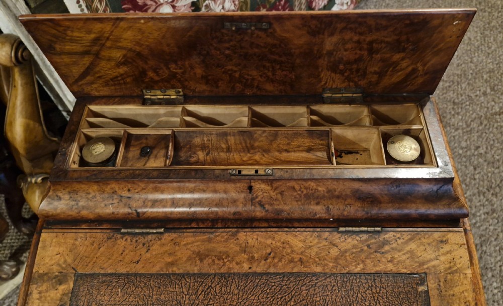 Victorian burr walnut 4 drawer Davenport.  View VI