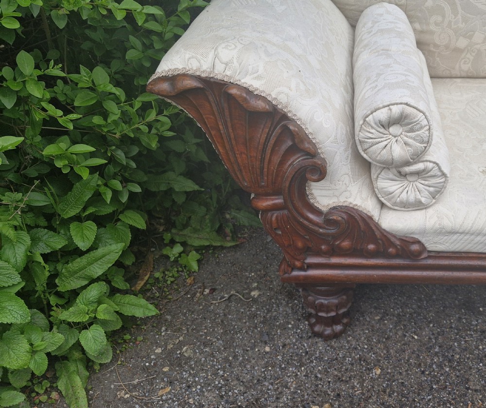 Large Regency carved mahogany Country house sofa   View II