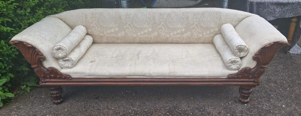Large Regency carved mahogany Country house sofa   View VI