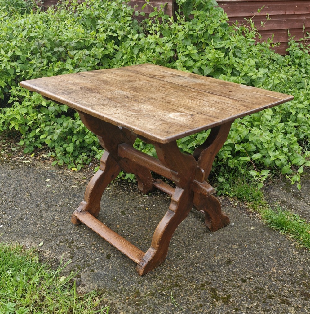 Late 19th century Swiss tavern side table.
