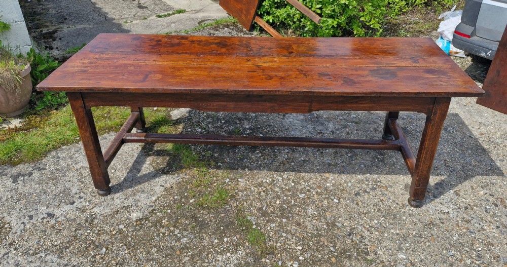 French farmhouse kitchen dining table.  View VIII