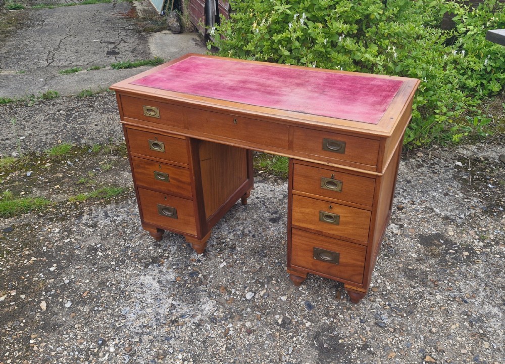 1920s ships naval 3 part pedestal desk. 
